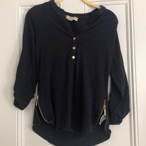 MICHAEL Michael Kors Tops - Michael Kore Navy cotton long sleeve MICHAEL Michael Kors Tops - Michael Kore Navy cotton long sleeve